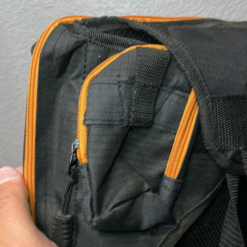 Black and Orange Men's Crossbody Bag